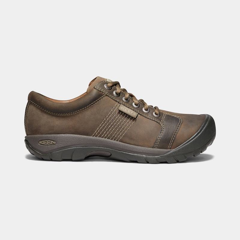 Keen Austin Deri Lace-up - Erkek Casual Ayakkabı - Koyu Kahverengi - Turkey (728491OSC)